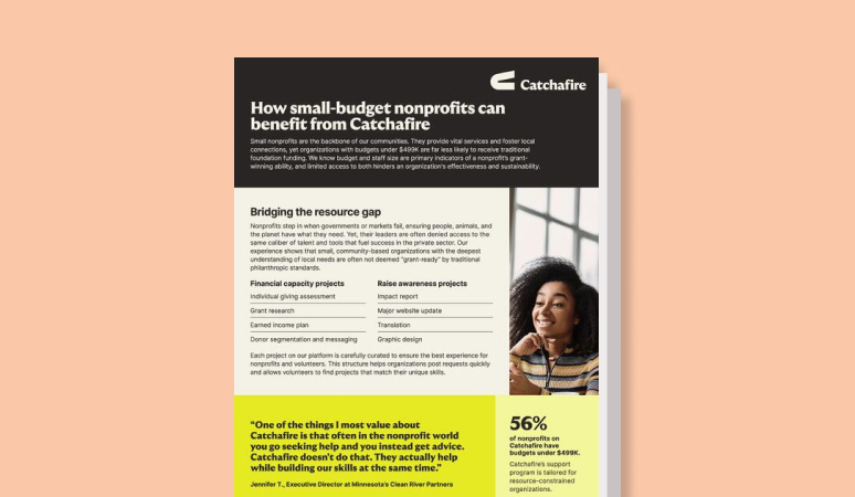 How small-budget nonprofits can benefit from Catchafire