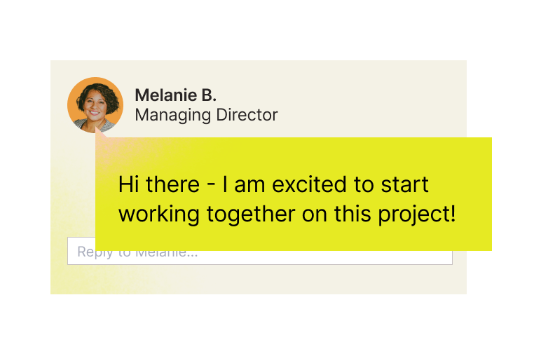 A Managing Director sends a message to a matched volunteer.