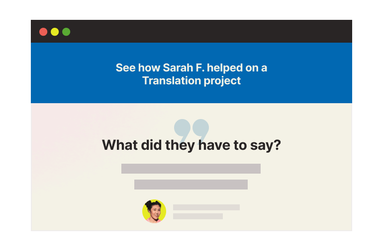 View of a impact story featuring a nonprofit testimonial